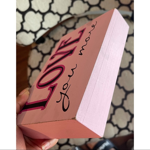 Pink ‘Love You More’ Wall Decor Sign - Picture 3 of 5